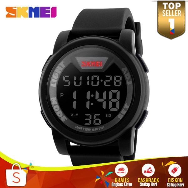 Jam Tangan Trendy Digital Pria JT 114 Jamtangan Skmei Cowo Terbaru Skemei Karet Silicone Berkualitas