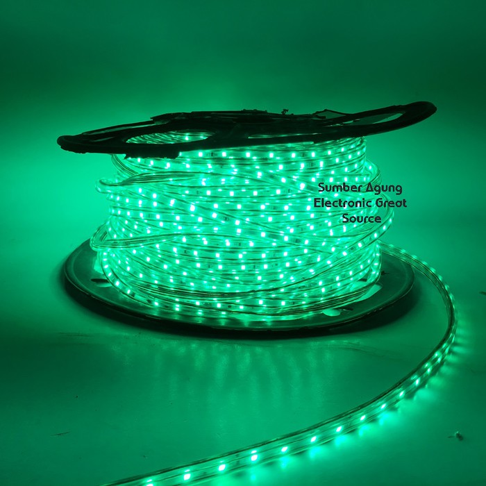 Stripled Hijau Berkualitas AC 220V Strip LED Anti Air Waterproof