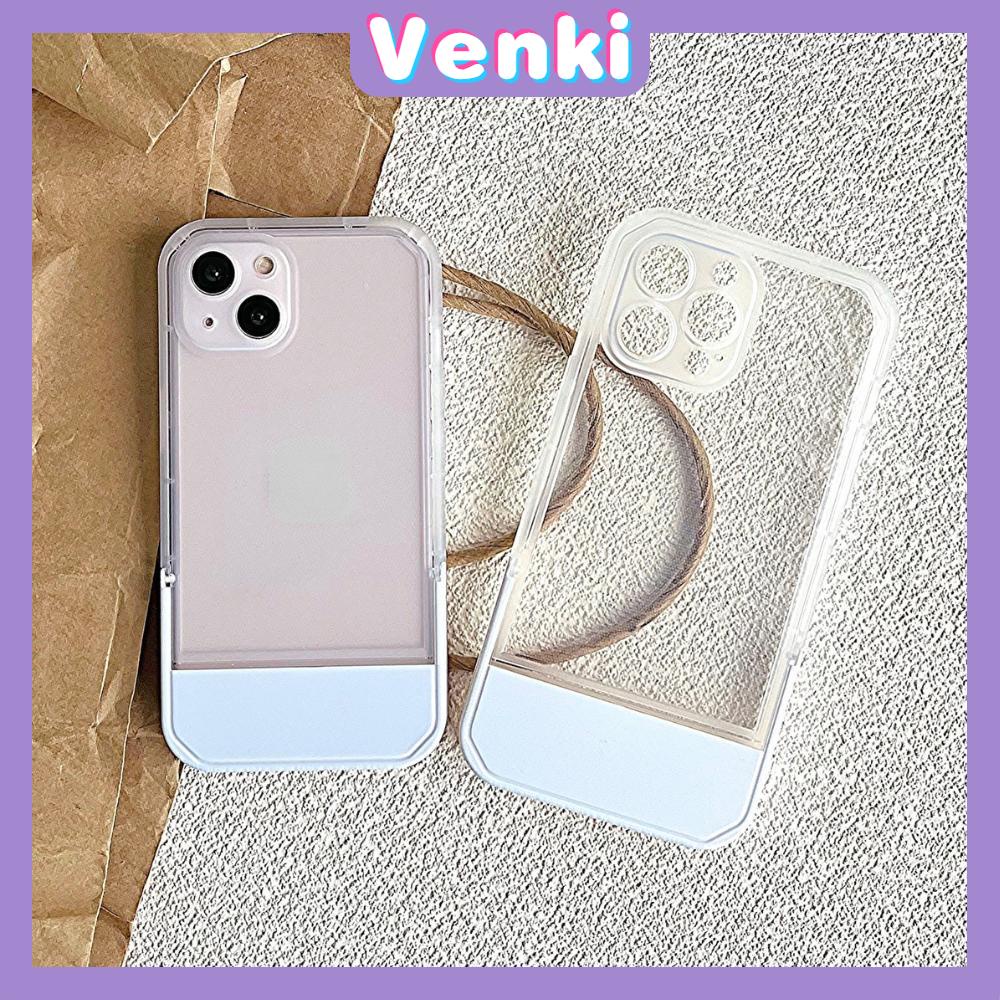 iPhone Case Silicone Soft Cover Folding Stand Clear Candy Color Airbag Shockproof Camera Cover Protection Compatible For iPhone 11 iPhone 13 Pro Max iPhone 12 Pro Max iPhone 7 Plus