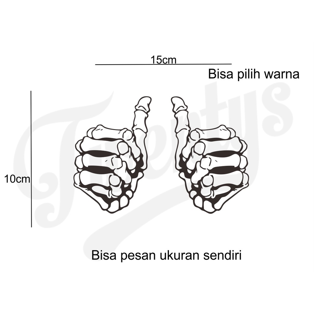 

STIKER DUA JEMPOL STICKER CUTTING BISA DITEMPEL DIMANAPUN