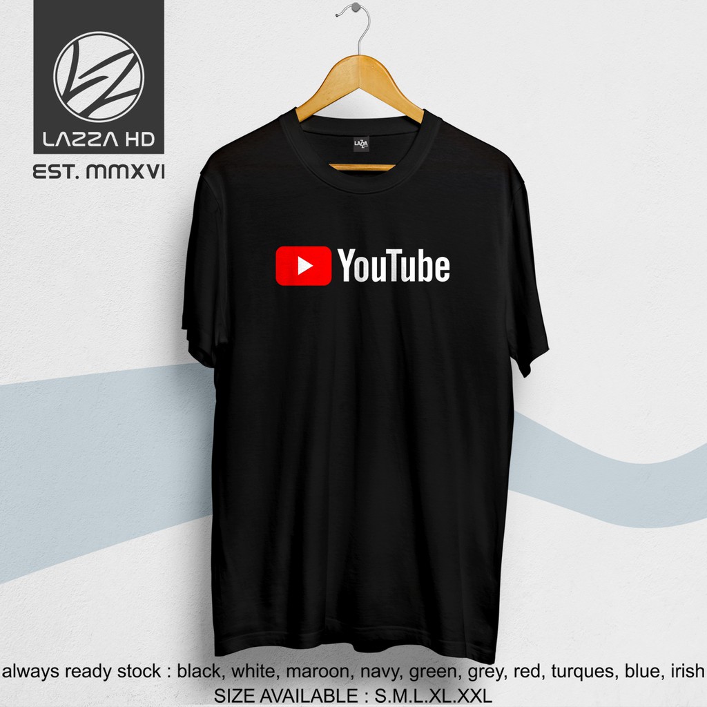 Kaos Baju Distro YOUTUBE YOU TUBE CHANNEL CONTENT CREATOR LOGO TERBARU Terlaris