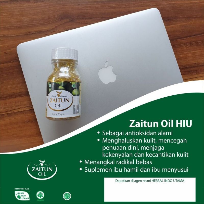 Kapsul Minyak Zaitun Extra Virgin HIU isi 200 kapsul - 120 kapsul &amp; 60 kapsul