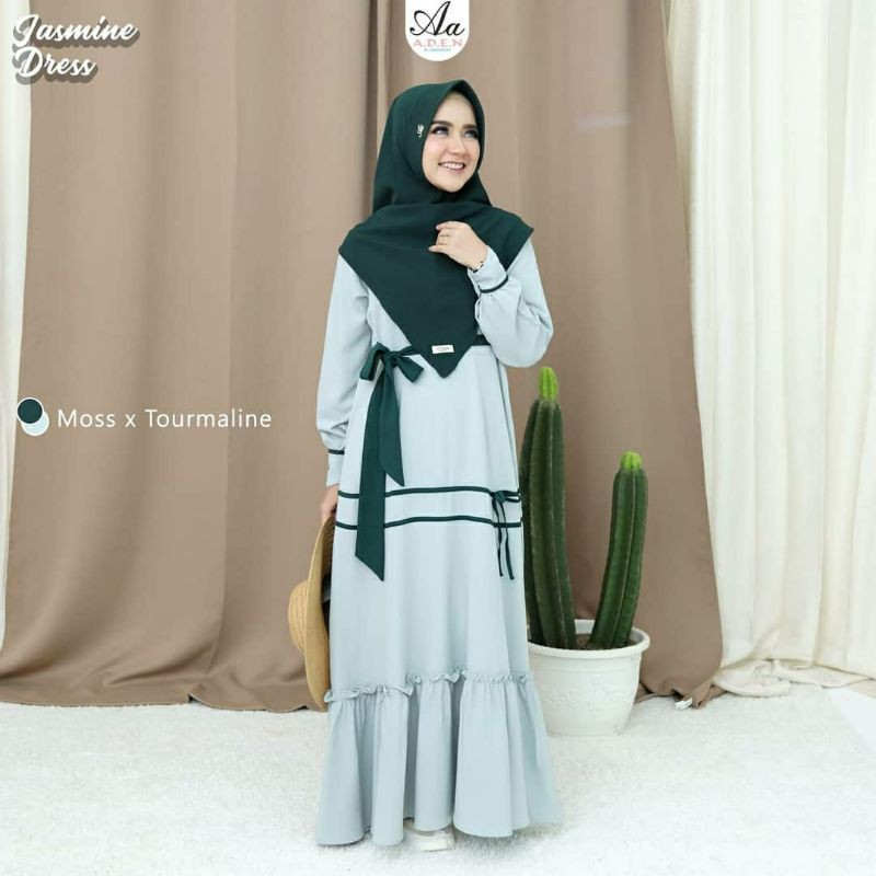 Gamis syar"i jasmine set khimar by Aden Hijab Sale