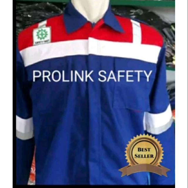 SERAGAM BAJU SAFETY PERTAMINA RESLETING KAIN DRILL