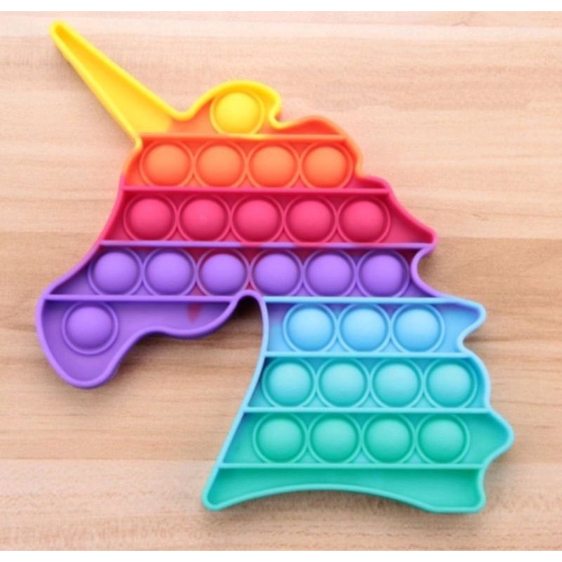 Pop It Grosir langsung kirim / pop It rainbow murah / Mainan anak / pop it besar 14cm n/ pop it viral / popit rainbow / pop it / pop / mainan anak edukasi-Unicorn