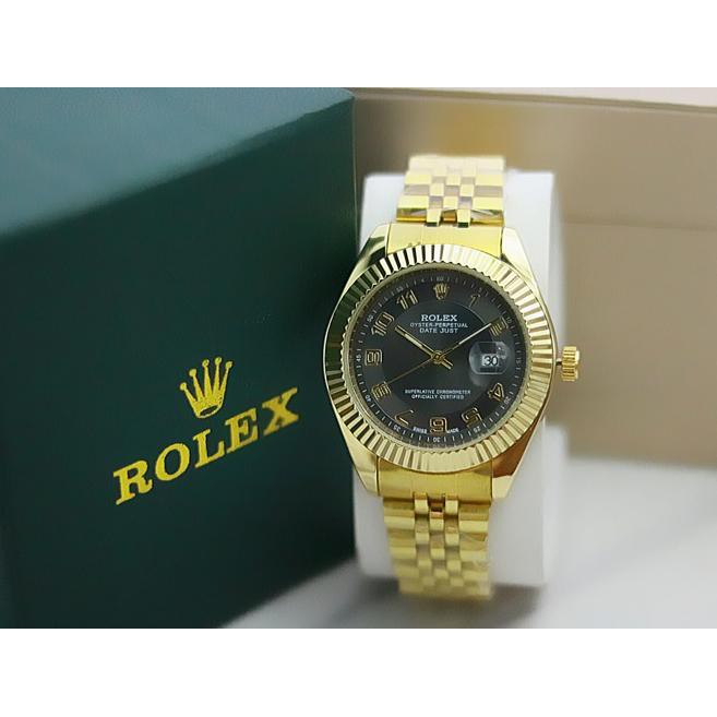 (COD) Jam Tangan Pria Wanita Rolex R3806 Ui Tanggal Aktif  Free Box Original & Baterai Cadangan - Ja