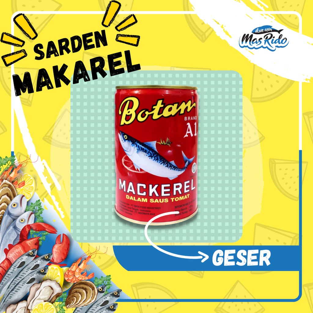 

Ikan Makarel Original Sarden Botan Makarel Dalam Saus Tomat Termurah