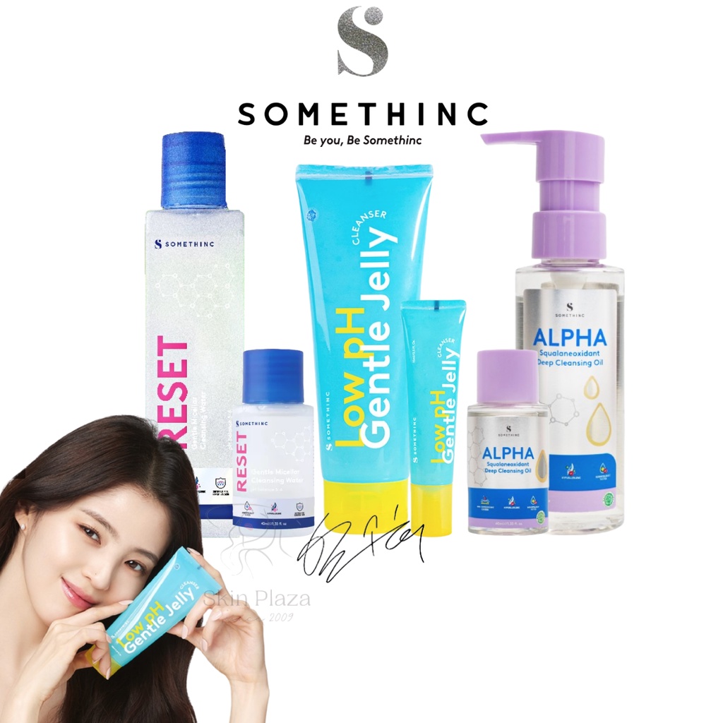 SOMETHINC Reset Gentle Micellar Water | Low pH Jelly Cleanser | Alpha Squalaneoxidant Oil | Balm Han So Hee