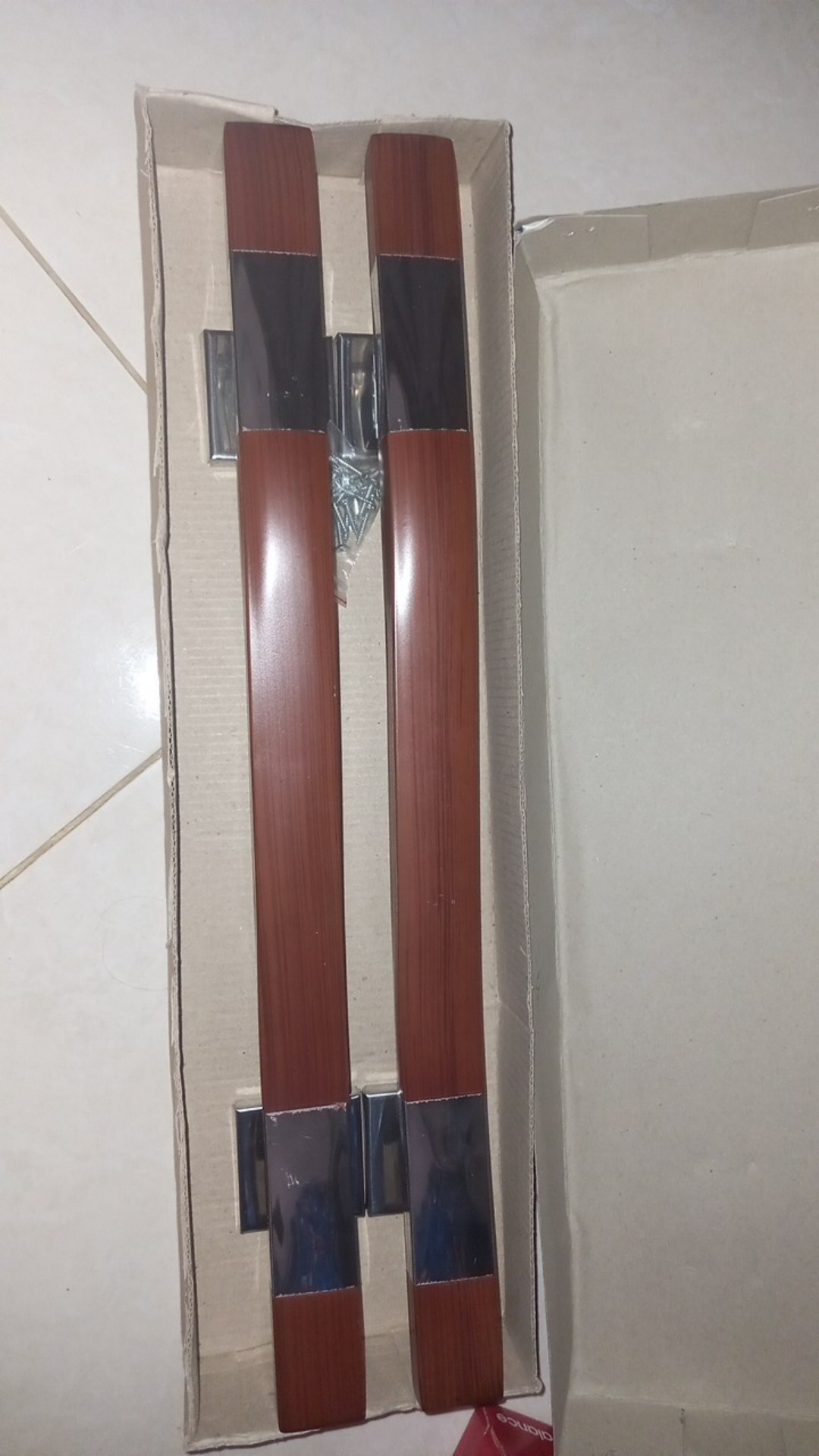 Handle Pintu Rumah Kobra 45 Cm Kayu Kotak Es Natural Coklat Tarikan Pintu Gagang Pintu Kunci Pintu