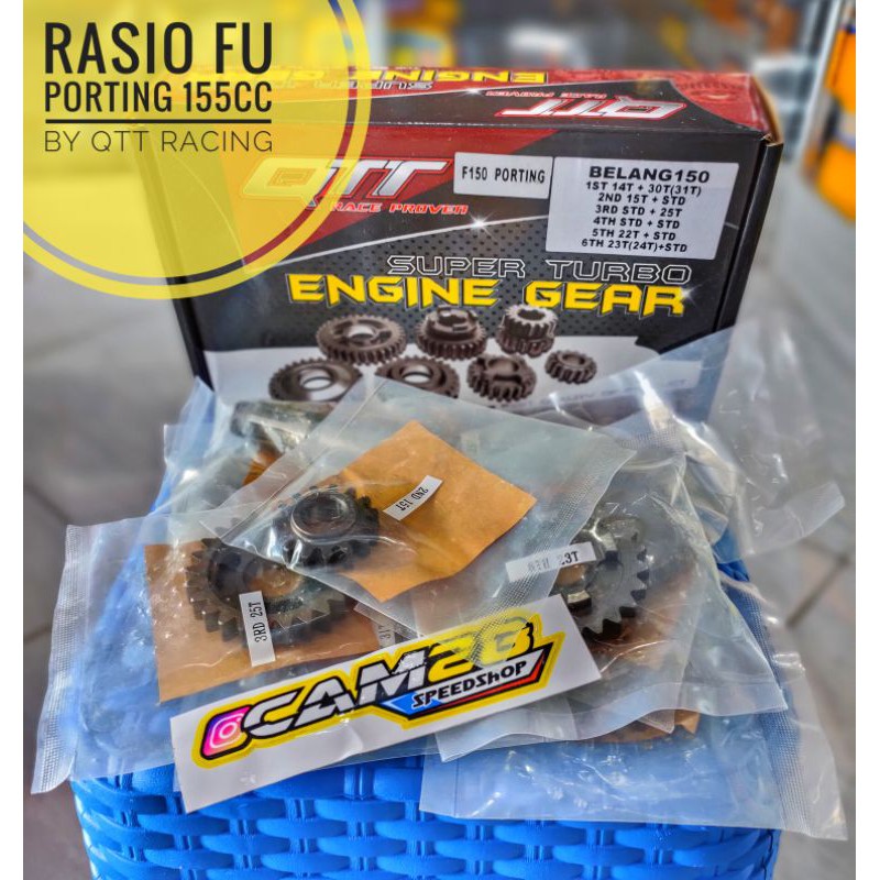 Gigi Rasio Qtt satria Fu Porting 150 Fu porting 155cc