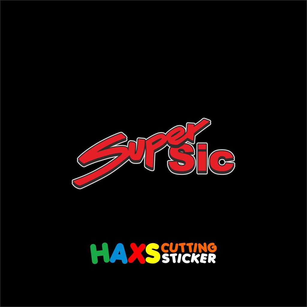 Cutting Sticker Super Sic Marco Simoncelli Ukuran 8 Cm