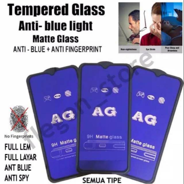 Tempered Glass Oppo Reno 2F Matte Anti Blue + Anti Minyak SC