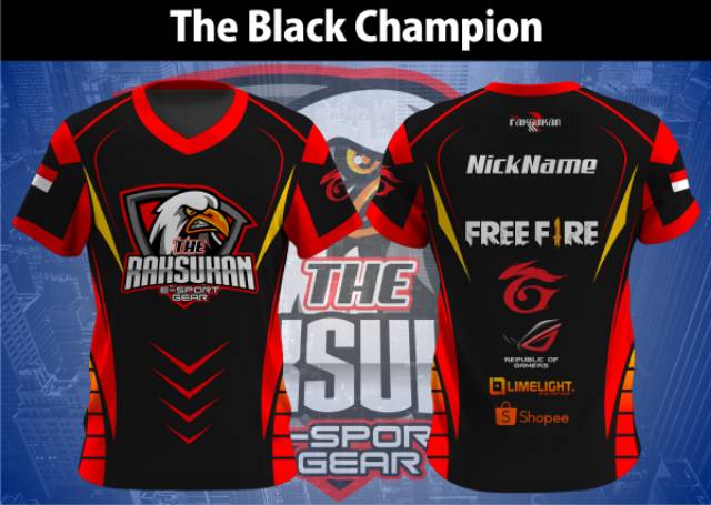 Jersey Gaming Custom Free Desain Nama Logo Freefire Pubg Ml Full Printing 3d Kaos Gaming Baju Gaming Shopee Indonesia