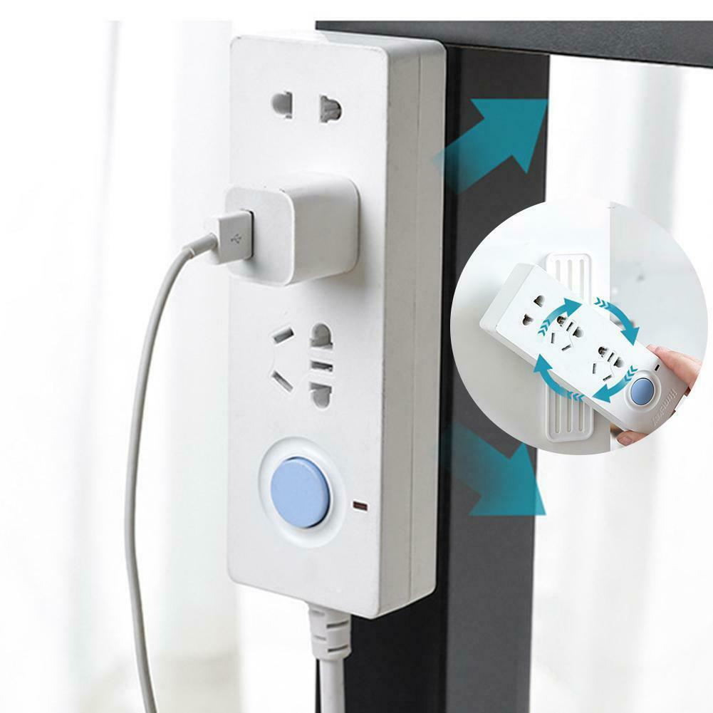 360 Degree Rotating Power Strip Holder /  Self Adhesive  Wall Mounted Socket Patch Plug Rack