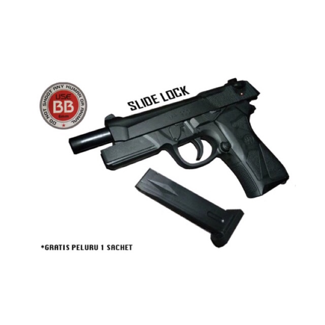 Mainan Pistol Plastik Kokang Asg Beretta Mp900 Slide Lock Shopee Indonesia