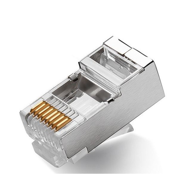 RJ45 STP FTP RJ 45 Metal Shielded CAT 5E GOLD 50pcs VASCOLINK