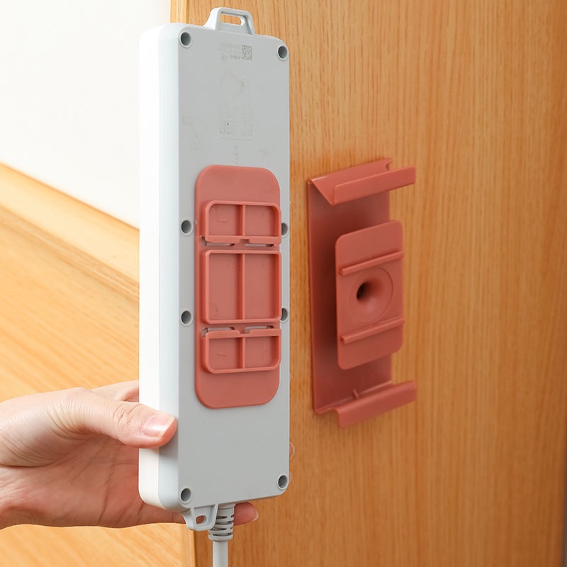 Holder Power Strip Socket Dengan Perekat Untuk Dinding