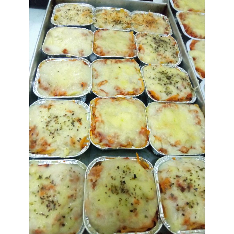 

Lasagna, Spagetti Brulle, Macaroni Brulee, Macaroni Schotel,Mac&Cheese ukuran 110ml