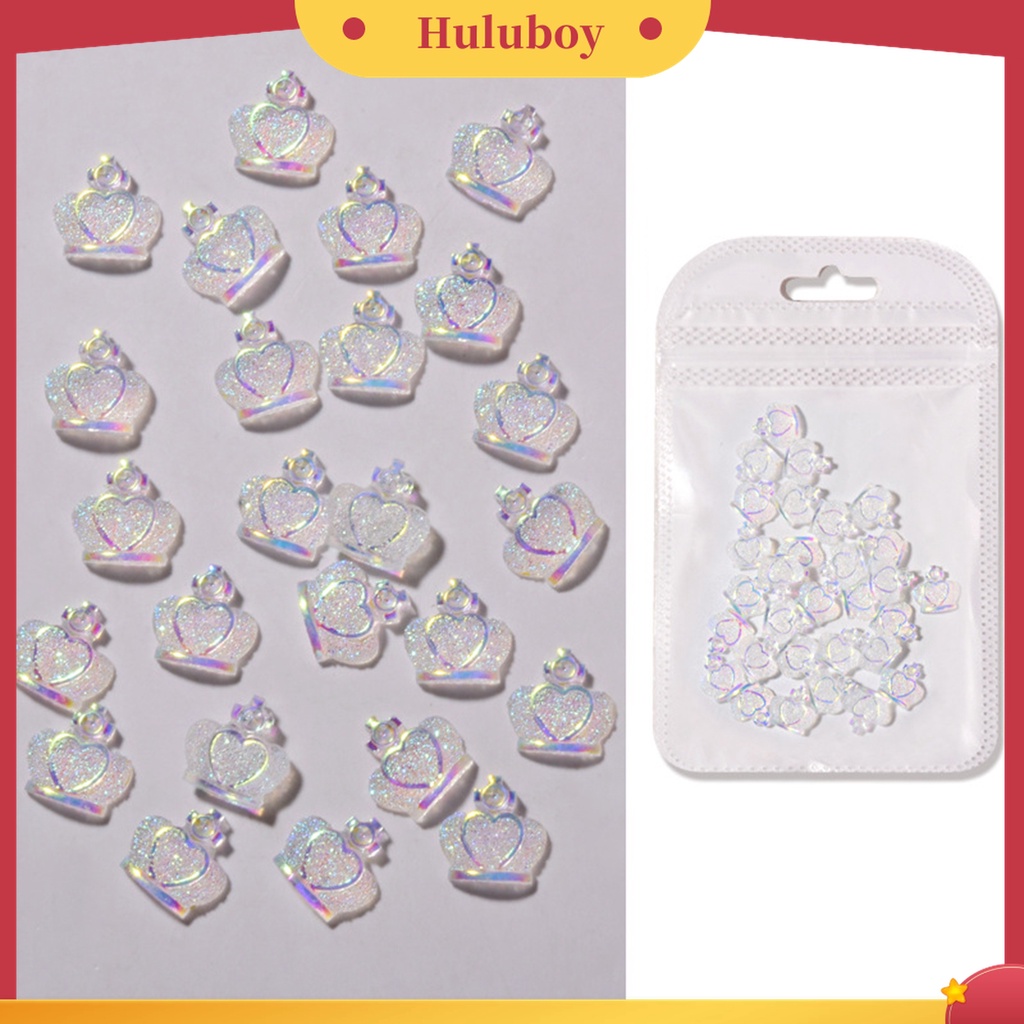 Huluboy Huluboy♡ 30pcs / Pak Hiasan Kuku Bentuk Mahkota / Binatang Bahan Resin Untuk Nail Art