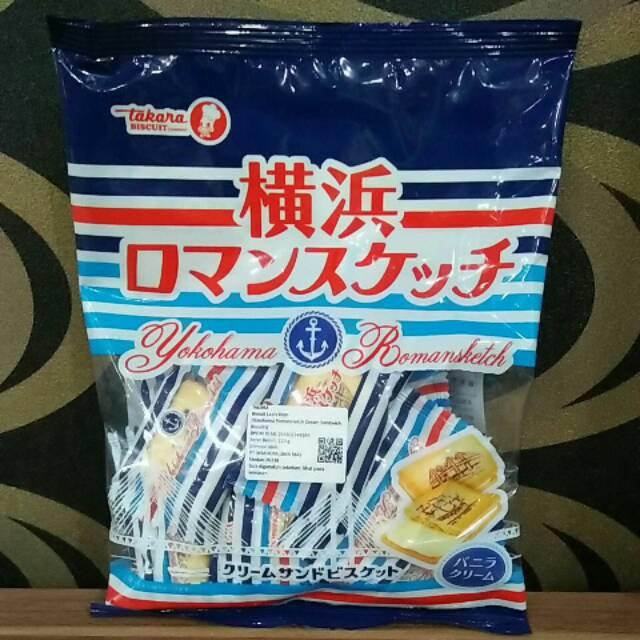 Takara Yokohama Romansketch Cream Sandwich Biscuit 129gr