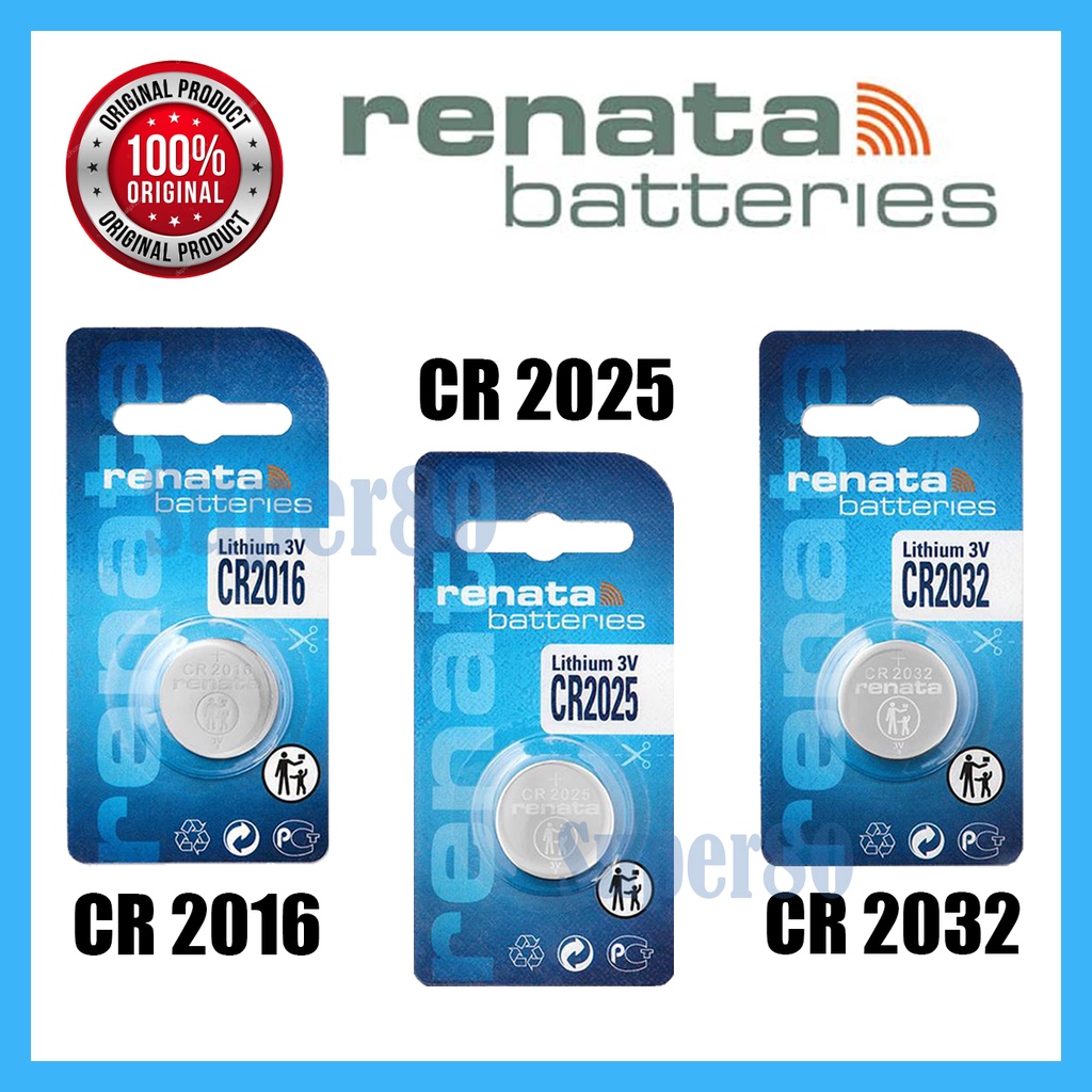 Renata Ori CR 2032 / 2025 / 2016 Batre Baterai Asli Original CR2032 CR2025 CR2016