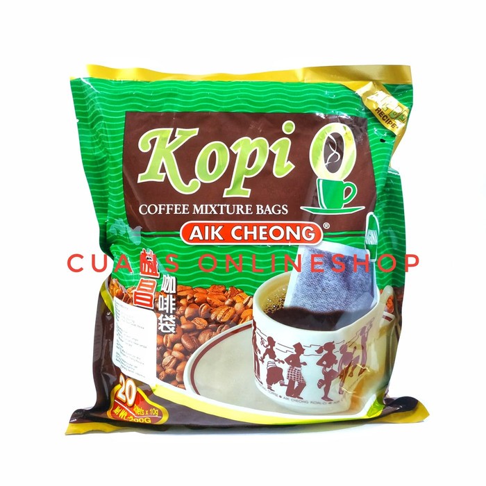 

Aik Cheong Kopi O. Kopi Hitam Saring Pack Isi 20 Sachets Siap Seduh