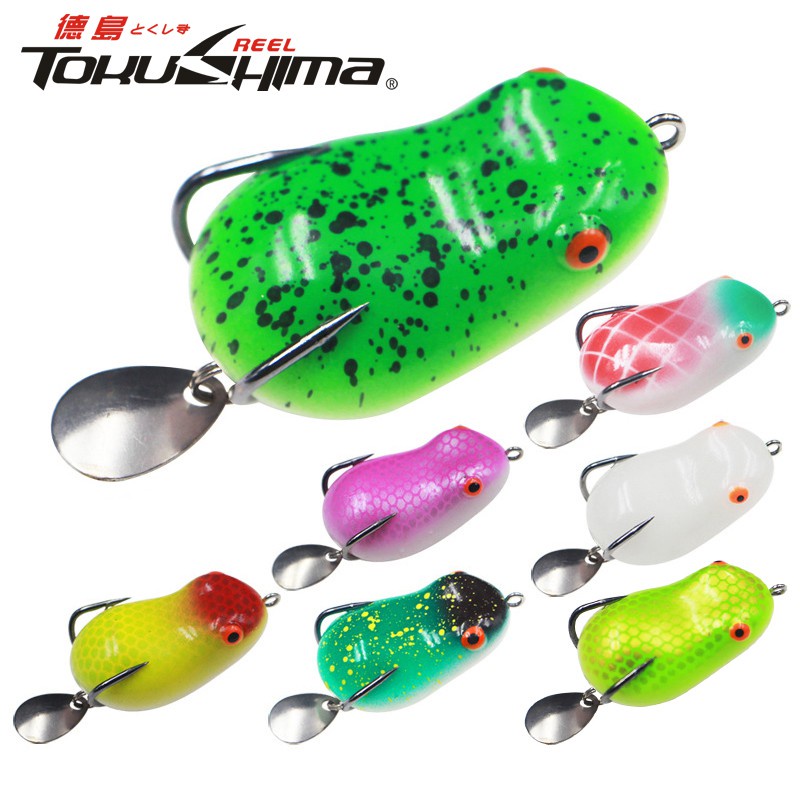 1Pcs Umpan Pancing Soft Bait Bentuk Katak Imitasi Ukuran 4cm / 5cm Berat 8g / 12g