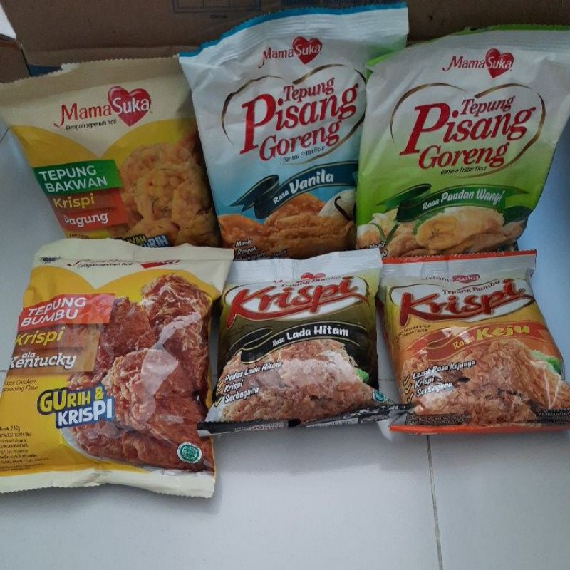 

Promo Mama Suka Tempung Jagung Pisang Goreng Pandan Vanilla Lada Hitam Keju Jagung 180-210gr Tepung Serbaguna