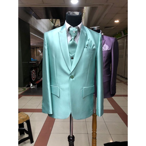 Jas pengantin pria ijo wardah/jas wedding ijo wardah/jas semi woll biru wardah/jas formal premium