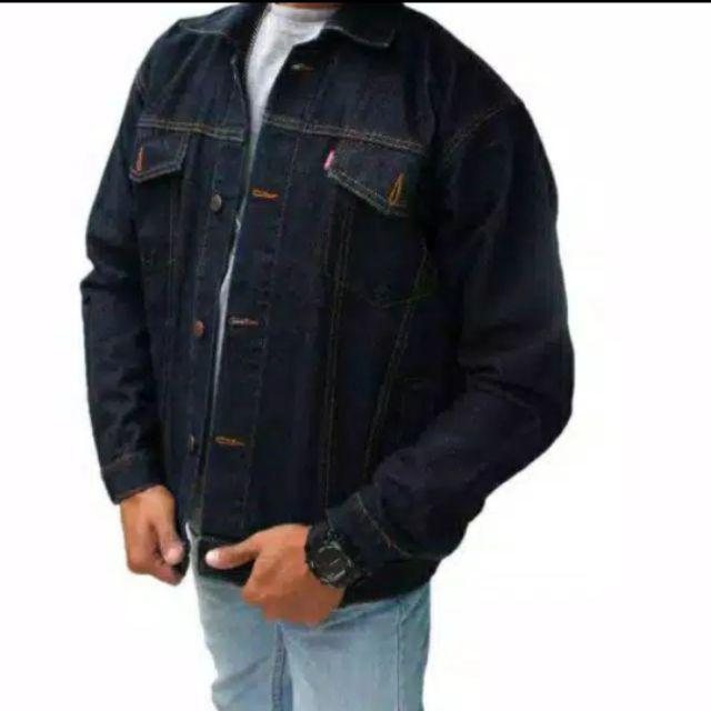 JAKET JEANS SANWASH PRIA JAKET  JEANS SNOW BLACK JAKET PRIA JAKET JEANS DENIM JAKET JEANS COUPLE  JAKET JEANS COD-Garmen