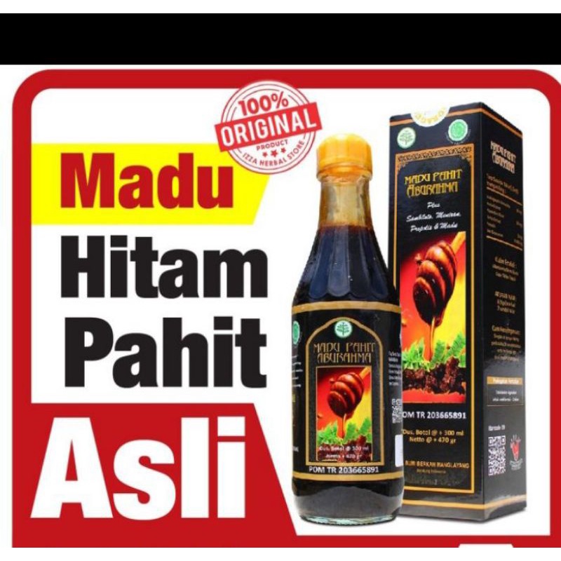 

Madu hitam Pahit Plus Propolis Aburahma berat 470 gr