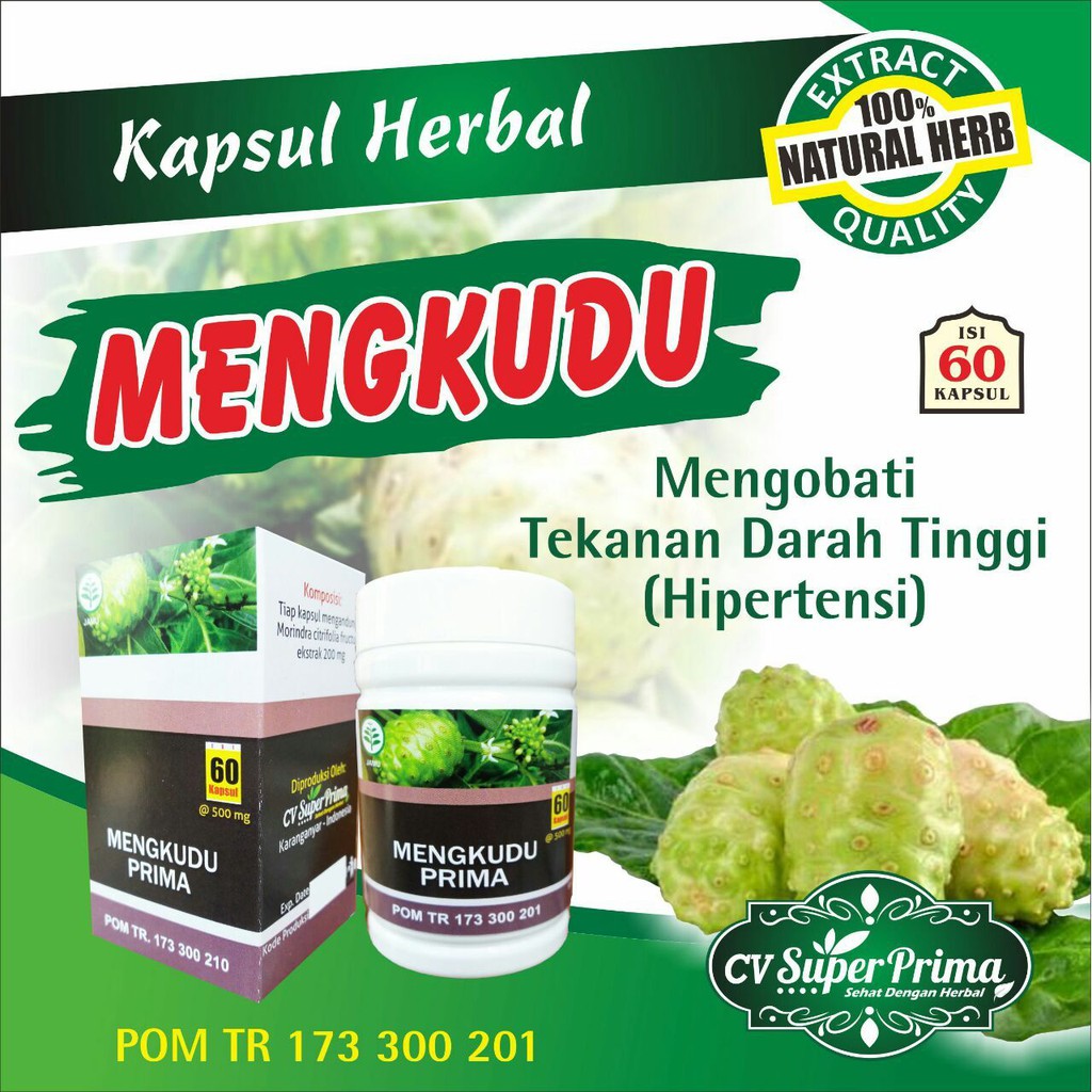 

herbal kapsul MENGKUDU mengobati tekanan darah tinggi (HIPERTENSI)