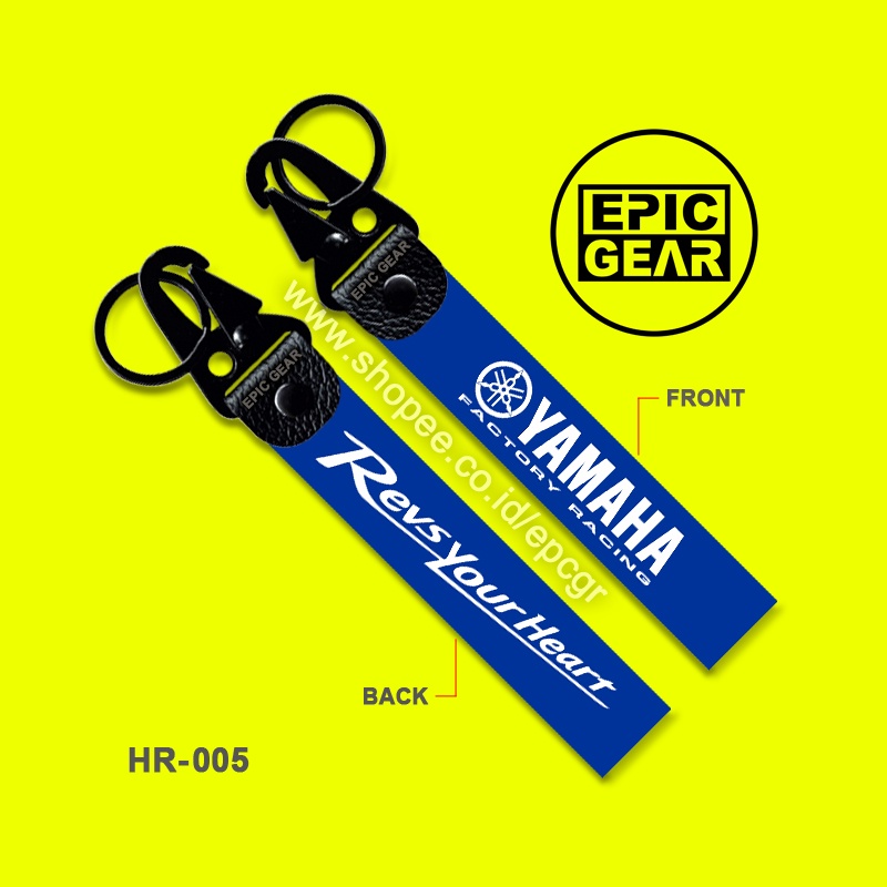HIGH QUALITY GANTUNGAN KUNCI YAMAHA FACTORY RACING TEAM MOTOGP KEYCHAIN SEPEDA MOTOR STRAP REVS YOUR