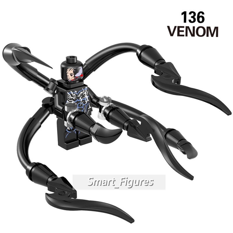 Eg135 Mainan Action Figures Venom Marvel Super Heros Eddie Brock Minifigures Carnage Antivenom Spiderman Untuk Hadiah