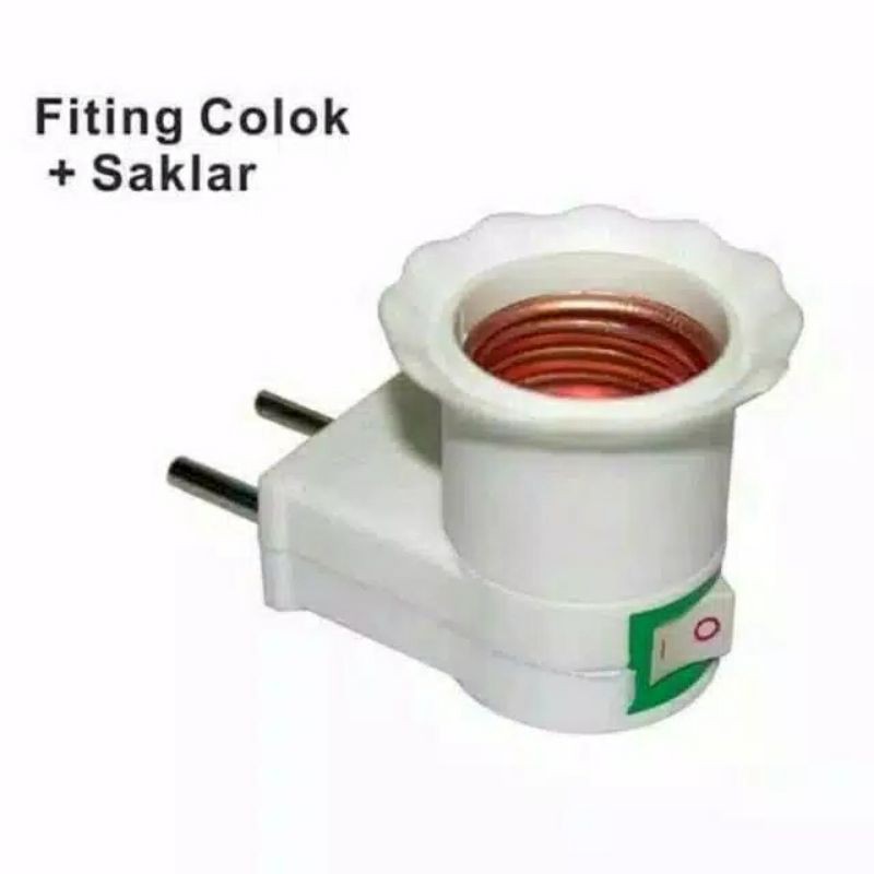 Fiting colok on off / fiting colok saklar e27 / fiting colok switch