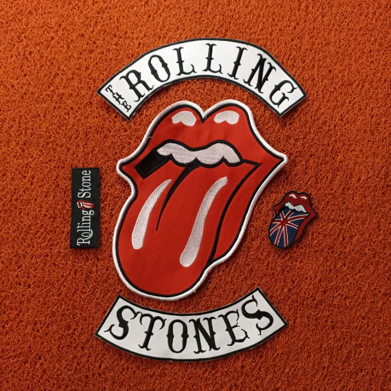 Backpatch bordir ROLLING STONES satu SET premium best quality