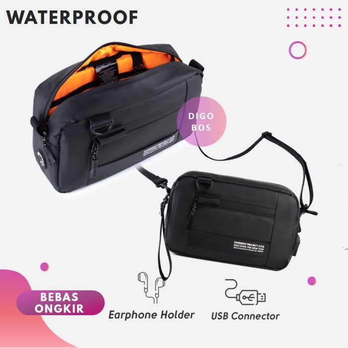 PROMO BISA COD TAS SELEMPANG PRIA SLING BAG PRIA ANTI AIR SLING POUCH BAG WATERPROOF HANDBAG COACH -
