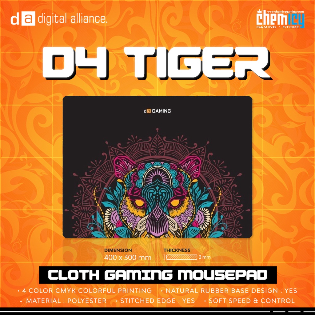 Digital Alliance D4 Tiger Cloth Medium Gaming Mousepad