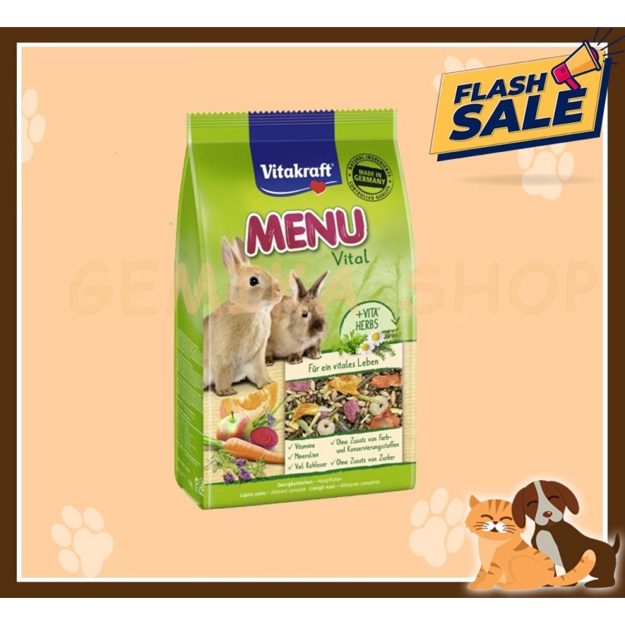 VITAKRAFT MAKANAN KELINCI MENU VITAL RABBIT 3 KG