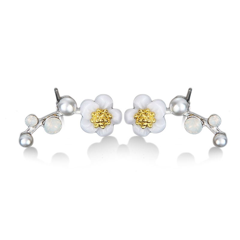 Anting Tusuk Sterling Silver 925 Desain Bunga Daisy Untuk Wanita