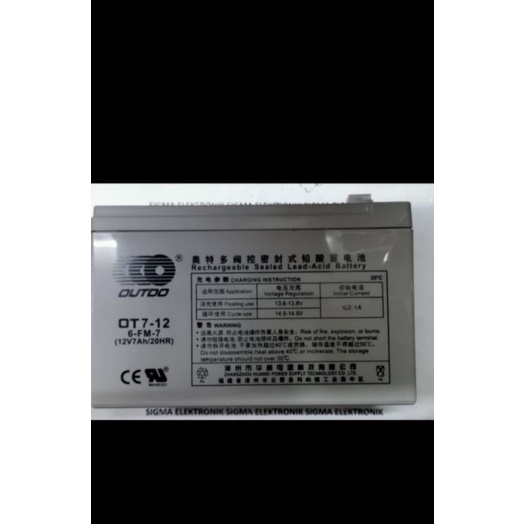 ACCU/AKI  OUTDO 12V 7 AH