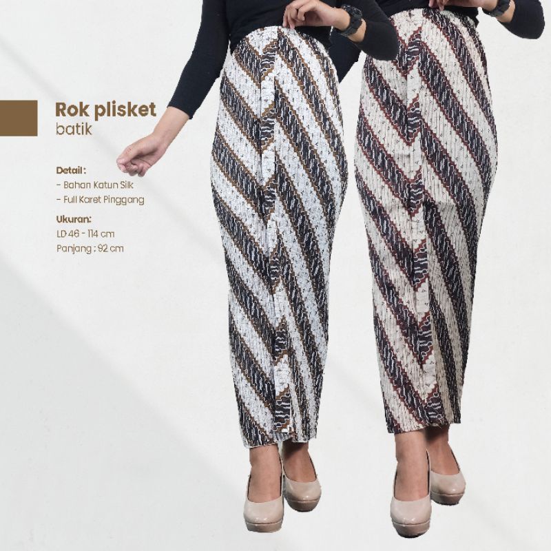 Rok Plisket Wiru Depan - Naira Batik