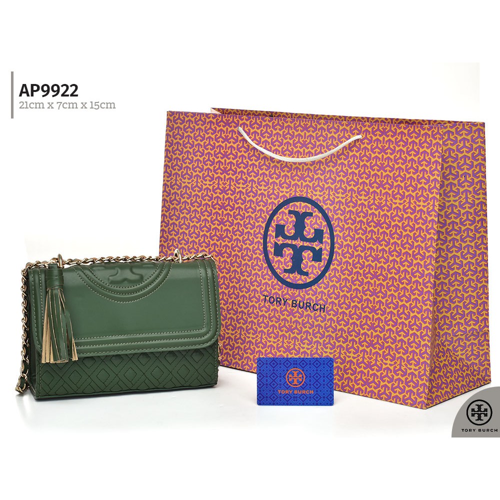 Tas Tory Burch Flemming Convertible Small Hijau Semi Premium AP9922