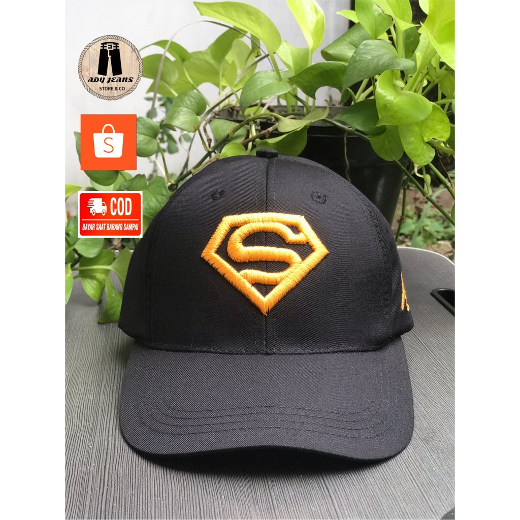 Topi Distro Pria Logo Superman / Topi Karakter Distro Logo Superman