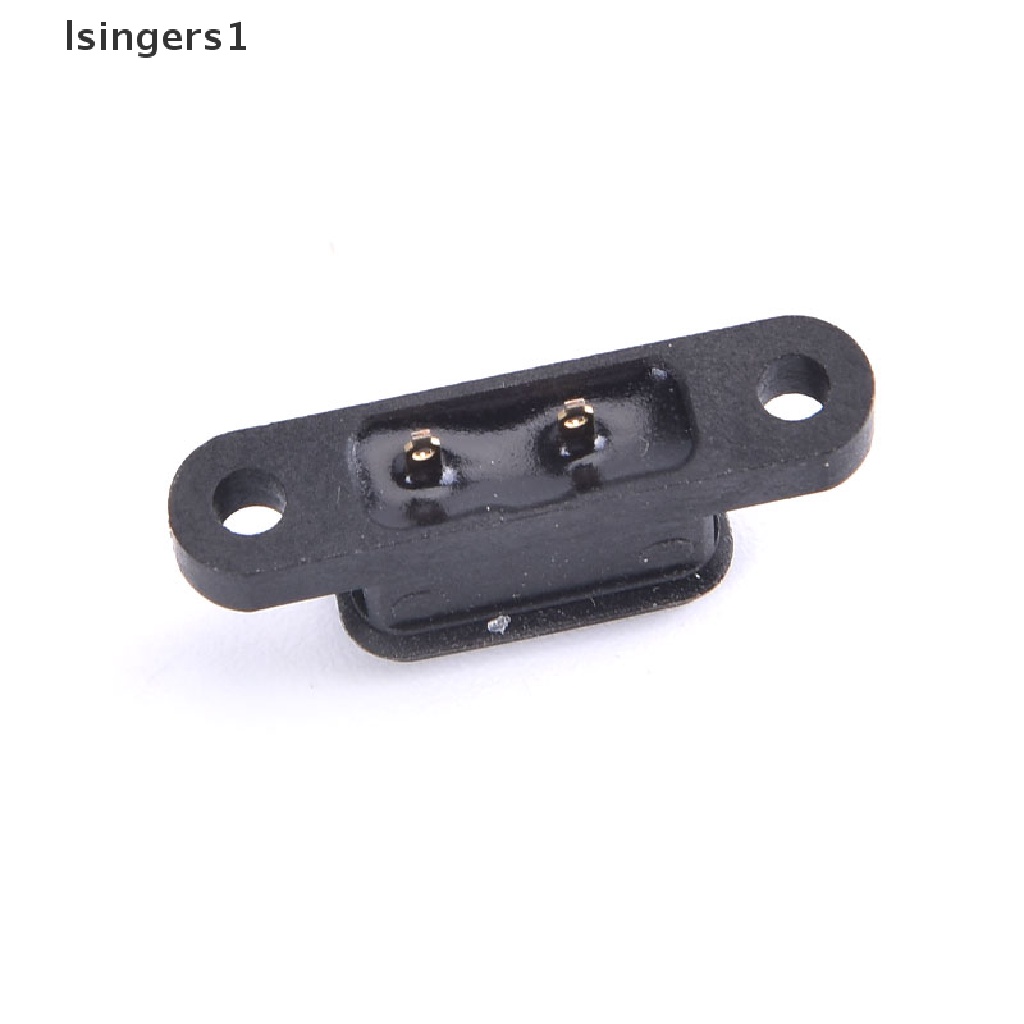 (lsingers1) Soket Port USB Tipe-C 2-Pin Female Tahan Air Dengan Lubang Skrup