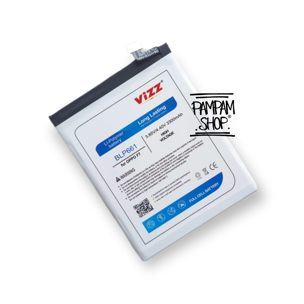 Baterai Vizz Double Power Original Oppo BLP661 F7 A3 Batre Batrai Battery Ori HP Handphone BLP 661