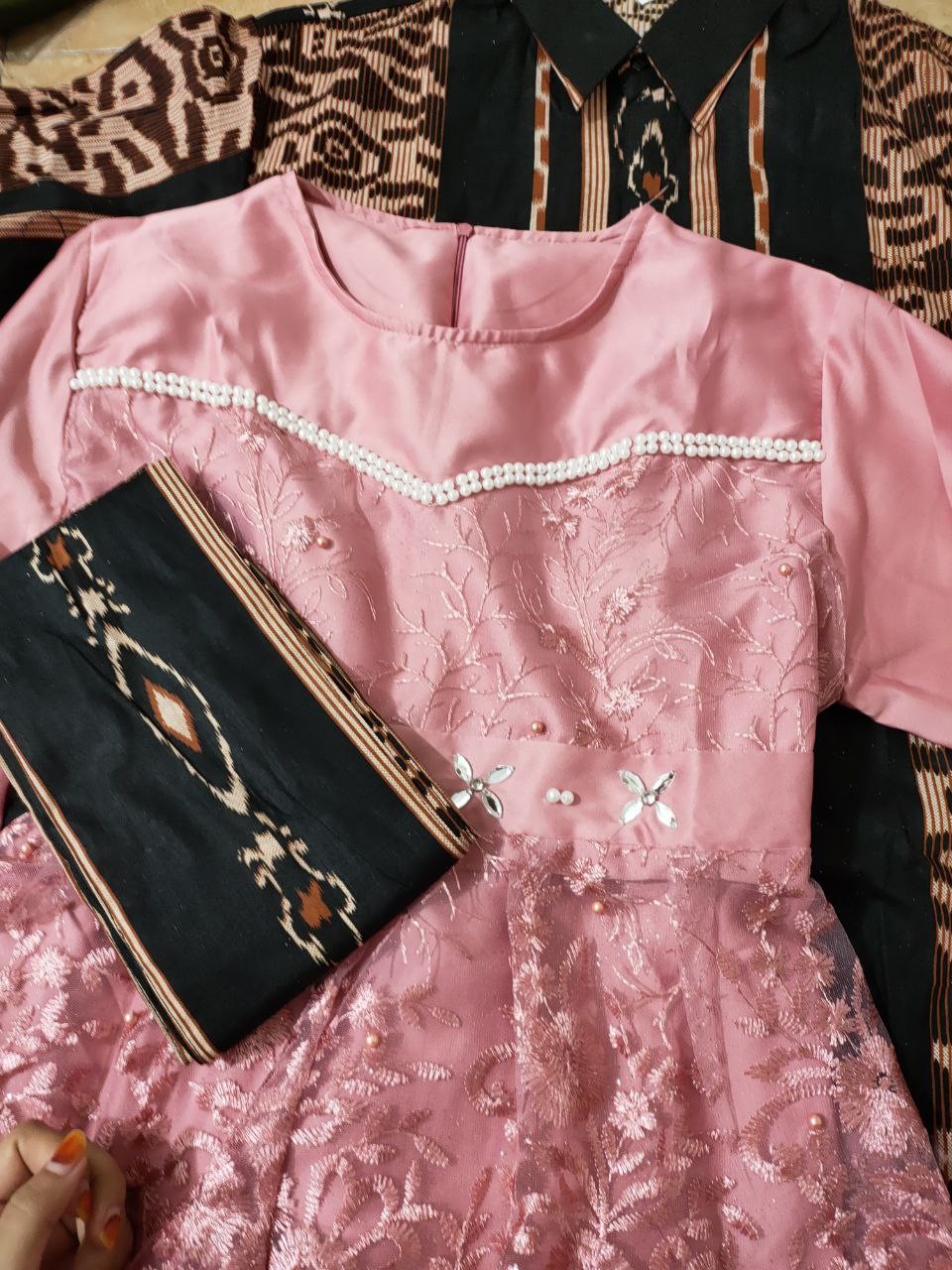 Kebaya Couple Semi Prancis Katun Bahan Kebaya Semi France Corneli Couple Adifa Batik Couple