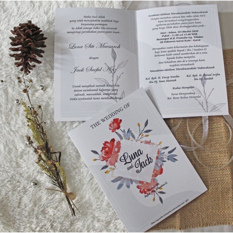 

Undangan rustic, mewah, elegan, kekinian A03