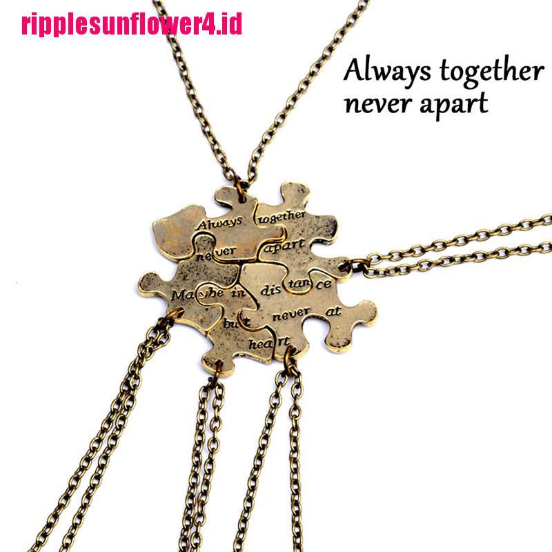 5 Pcs / 1 Set Kalung Liontin Puzzle Jigsaw Interlocking