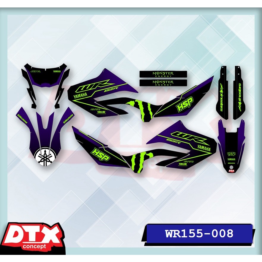 decal wr155 full body decal wr155 decal wr155 supermoto stiker motor wr155 stiker motor keren stiker motor trail motor cross stiker variasi motor decal Supermoto YAMAHA WR155-008